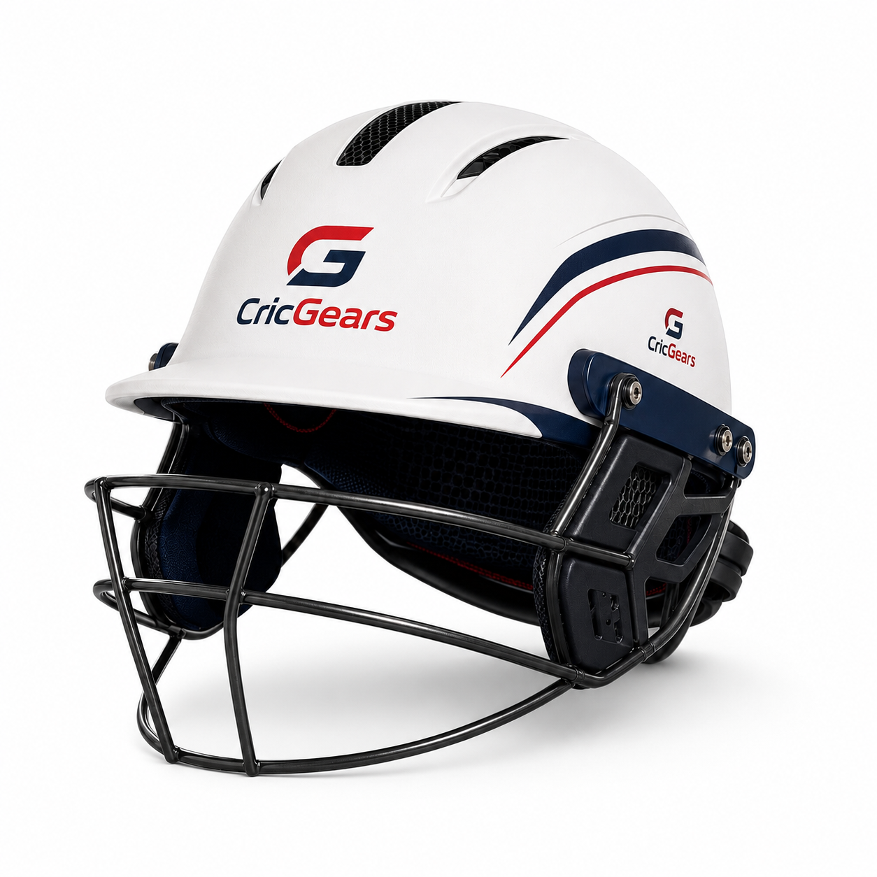 CRICGEARS Aero Pro Cricket Helmet – Professional Lightweight Protective Helmet with Steel Face Guard