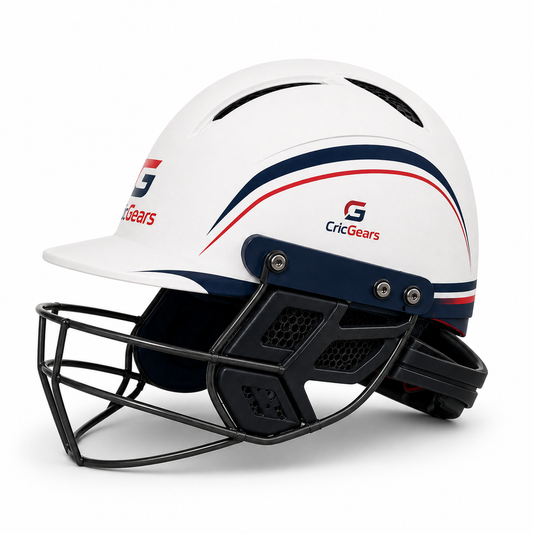 CRICGEARS Aero Pro Cricket Helmet – Professional Lightweight Protective Helmet with Steel Face Guard