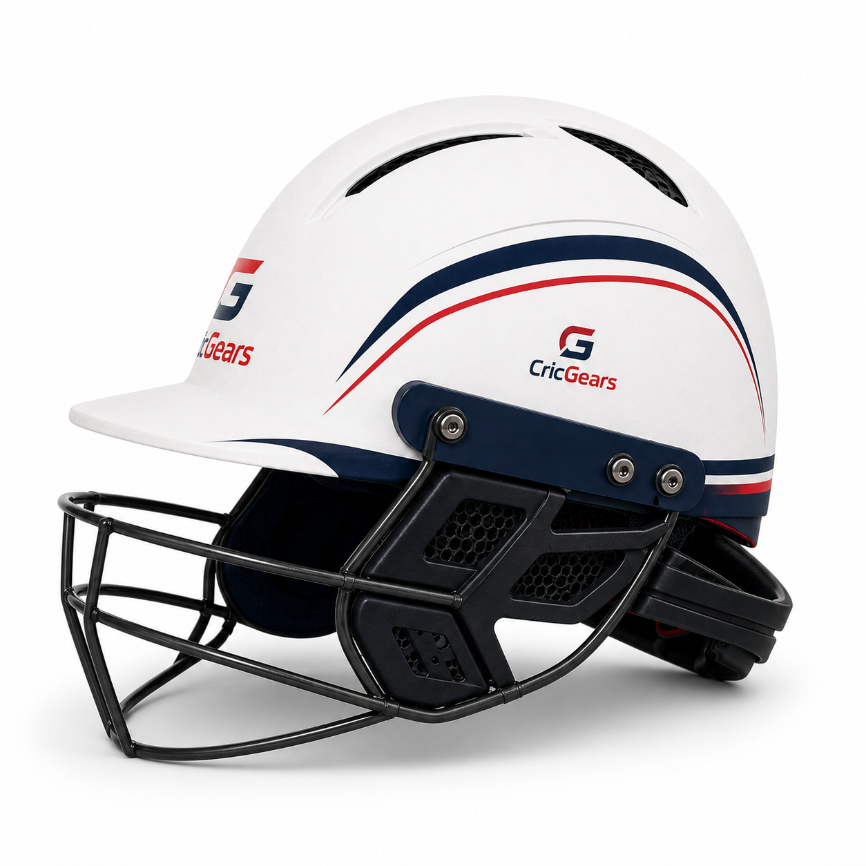 CRICGEARS Aero Pro Cricket Helmet – Professional Lightweight Protective Helmet with Steel Face Guard