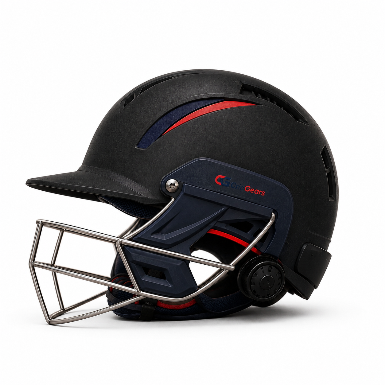 CRICGEARS Stealth X Cricket Helmet – Professional Lightweight Batting Helmet with Steel Face Guard