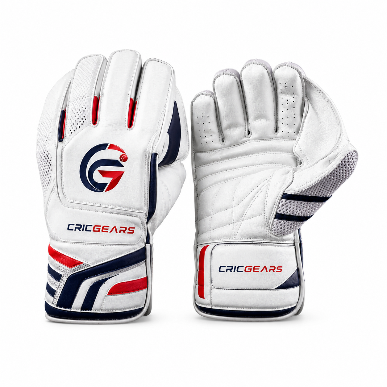 CRICGEARS Elite Pro Wicket Keeping Gloves – Premium Leather Cricket Gloves for Match & Training