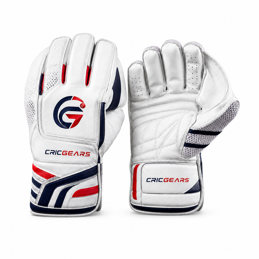 CRICGEARS Elite Pro Wicket Keeping Gloves – Premium Leather Cricket Gloves for Match & Training